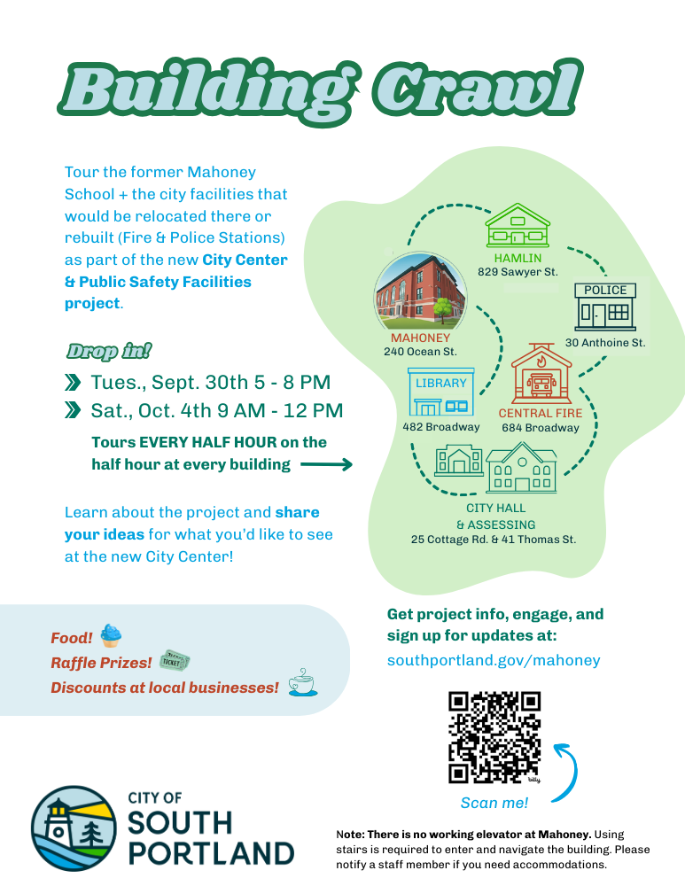 Building Crawl Flyer - Sept 30 and Oct 4